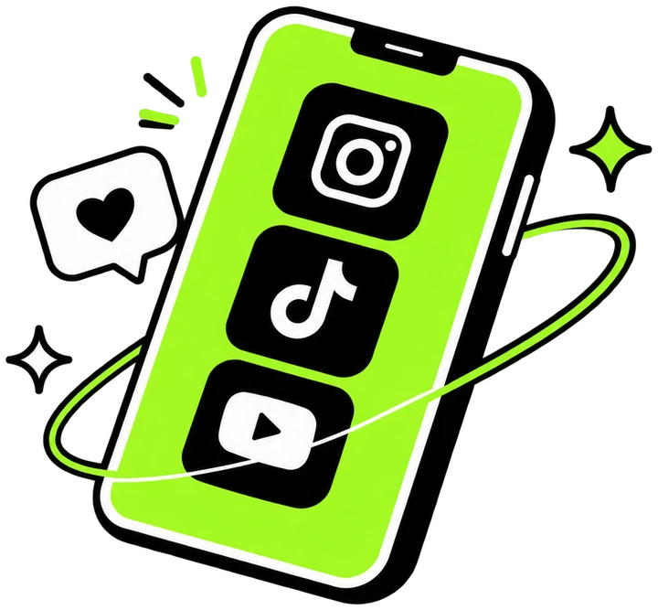 Ilustración de marketing en redes sociales