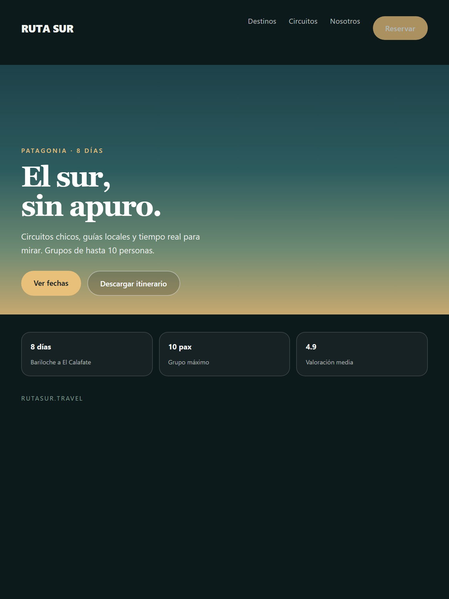 Sitio de turismo con reserva de circuitos